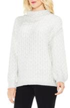 Women's Vince Camuto Cable Turtleneck Sweater, Size - White