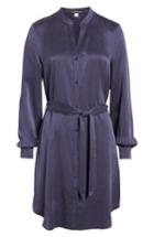 Women's Eileen Fisher Silk Shirtdress, Size - Purple