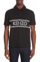 Men's Kenzo Sport Graphic Jersey Polo, Size - Black