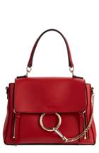 Chloe Small Faye Day Leather Shoulder Bag - Red