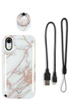 Lumee Duo Led Lighted Iphone X/xs, Xr & X Max Case, Ring Phone Case Grip & Wrist Strap Set - Pink