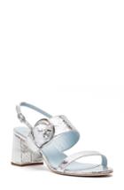 Women's Frances Valentine Betty Buckle Sandal .5 M - Metallic