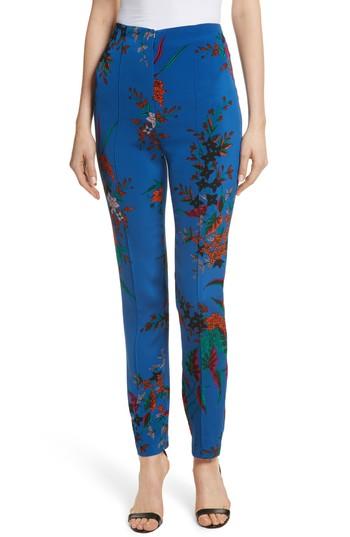 Women's Diane Von Furstenberg High Waist Print Skinny Pants - Blue