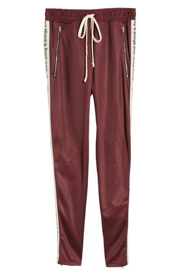 Men's Represent Slim Fit Track Pants - Burgundy