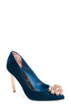 Women's Ted Baker London Peetchv Embroidered Pump M - Blue