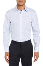 Men's Bonobos Daily Grind Slim Fit Print Dress Shirt .5 - Blue