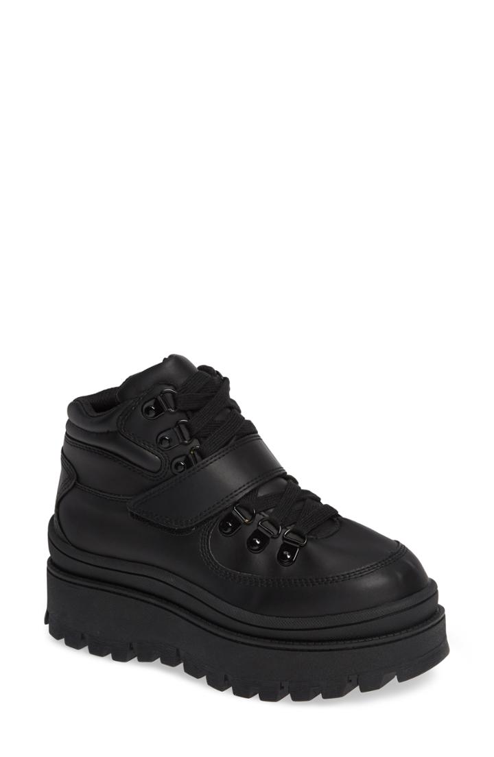 Women's Jeffrey Campbell Top-peak Hiker Boot M - Black