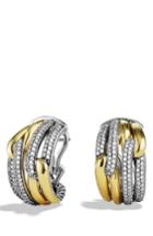 Women's David Yurman 'labyrinth' Double Loop Earrings With Diamonds In Gold