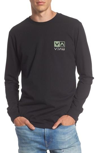 Men's Rvca Flipped Box Graphic T-shirt, Size - Black