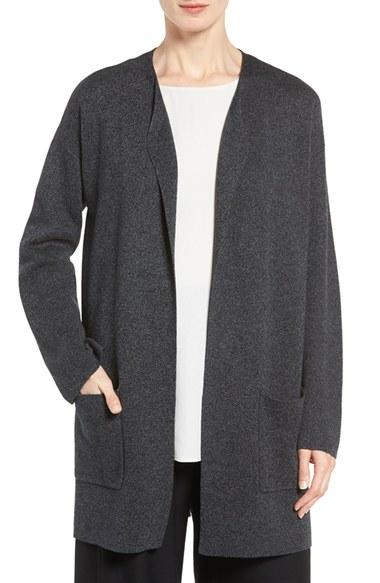 Women's Eileen Fisher Tencel & Merino Wool Long Cardigan