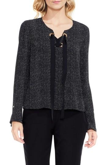 Women's Vince Camuto Elegant Speckles Bell Sleeve Blouse - Black