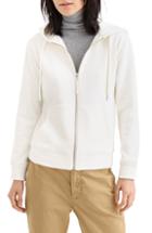 Women's J.crew Velour Lined Hoodie, Size - Ivory