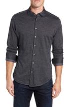 Men's Stone Rose Trim Fit Jacquard Knit Sport Shirt