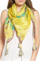 Women's Johnny Was Nancy Square Silk Scarf, Size - Yellow