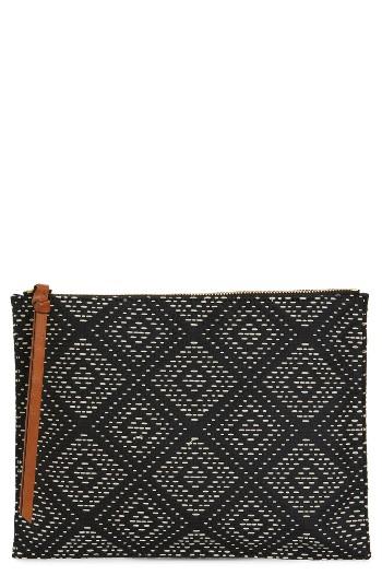 Sole Society Asa Geo Pattern Zip Pouch - Blue
