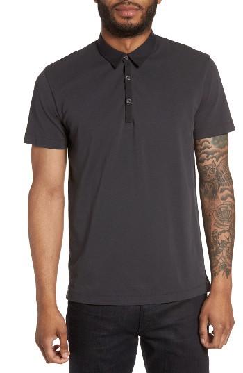 Men's Theory Bound Placket Air Pique Polo, Size - Grey