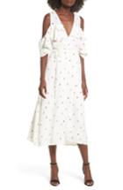 Women's Afrm Daisy Ruffle Midi Dress - White