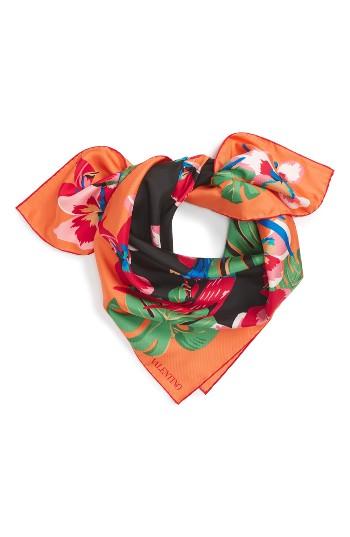 Women's Valentino Tropical Dream Square Silk Scarf