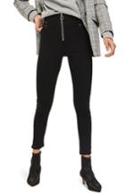 Women's Topshop Jamie Exposed Zip Lace-up Ankle Skinny Jeans