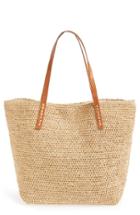 Mar Y Sol 'portland' Packable Raffia Tote - Beige