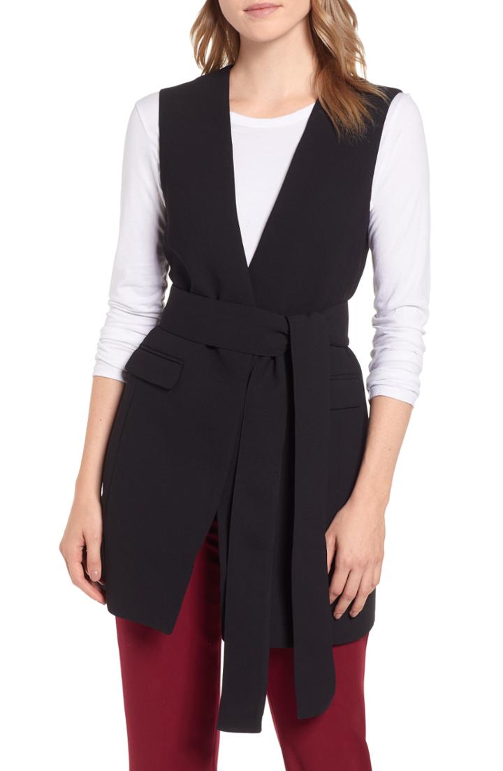 Women's J.crew Sleeveless Tie Waist Blazer