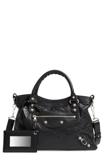 Balenciaga Giant Town Leather Tote - Black