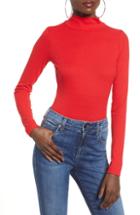 Women's Bp. Mock Neck Bodysuit - Red