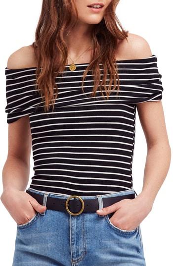 Women's Free People Melbourne Tee, Size - Black