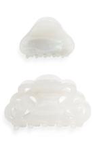 Tasha Set Of 2 Acrylic Jaw Clips, Size - Ivory