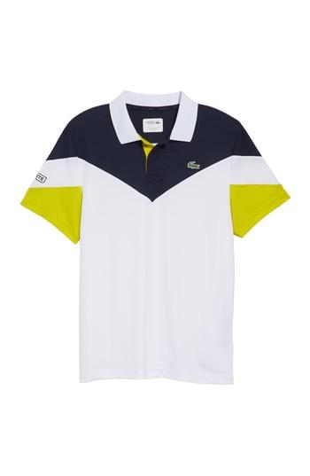 Men's Lacoste Ultra Dry Chevron Polo (xl) - White