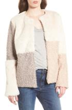 Women's Sam Edelman Patchwork Faux Fur Coat - Beige