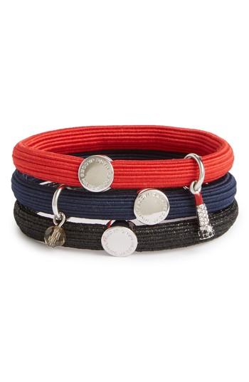 Marc Jacobs Set Of 3 Lipstick Charm Ponytail Holders