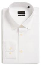 Men's Z Zegna Slim Fit Solid Stretch Dress Shirt Eu - White