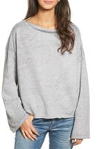 Women's Treasure & Bond Slouchy Fleece Pullover, Size - Grey