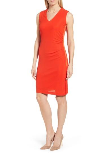 Women's Boss Erela Ruched Sheath Dress - Orange