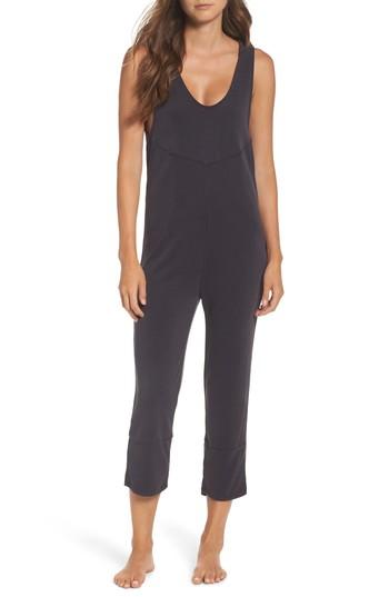 Women's Free People Back Into It Hooded Bodysuit - Black