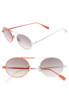 Women's Monse X Morgenthal Frederics Nina 50mm Round Sunglasses - Red/ Ivory