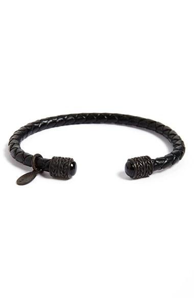 Men's Link Up Bendable Leather Bracelet