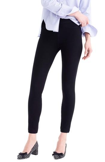 Women's J.crew Pull-on Toothpick Black Skinny Jeans