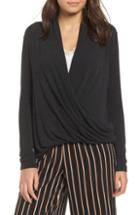 Women's All In Favor Knit Surplice Top, Size - Burgundy