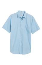 Men's Peter Millar Sail Away Regular Fit Cotton & Silk Sport Shirt, Size - Blue