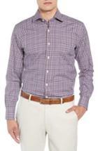 Men's Peter Millar Crown Ease Triberg Regular Fit Check Sport Shirt - Blue