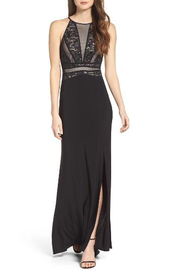 Women's Morgan & Co. Embellished Gown /6 - Black