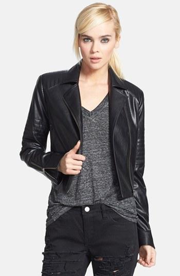 Mural Quilted Crop Moto Jacket