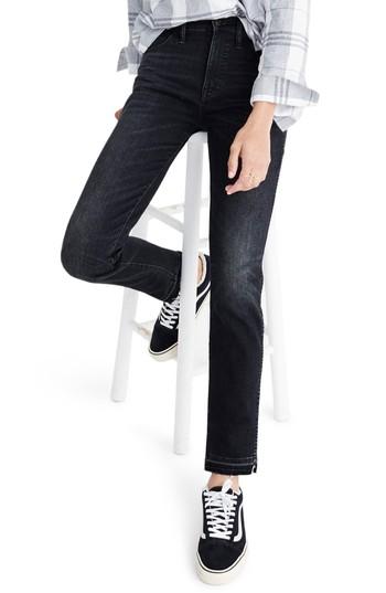 Women's Madewell Drop Hem Slim Straight Leg Jeans
