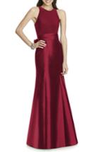 Women's Alfred Sung Mikado Jersey Bodice Trumpet Gown - Red