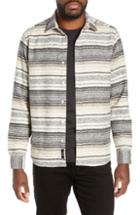 Men's Jeff Benson Slim Fit Marl Stripe Sport Shirt - Grey