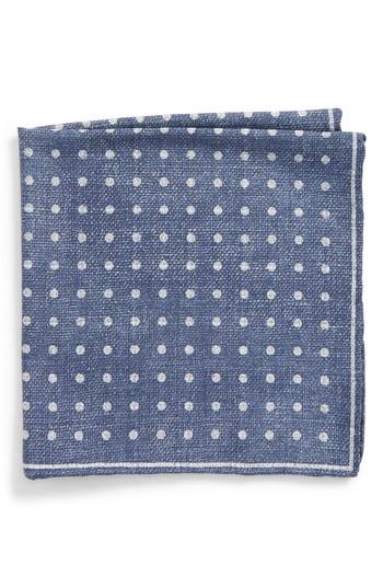 Men's Canali Dot Silk Pocket Square
