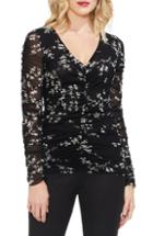 Women's Vince Camuto Desert Ditsy Ruched Top - Black