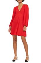 Women's Topshop Plisse Wrap Dress Us (fits Like 0) - Red